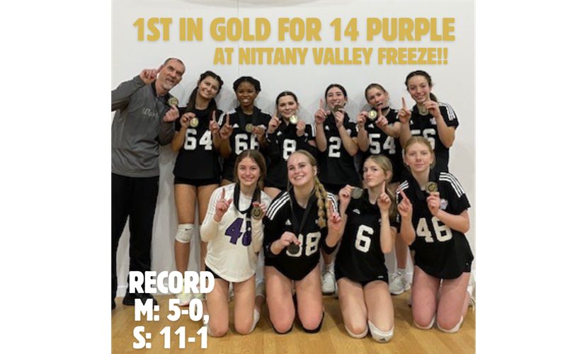 14 Purple brings home 1st in Gold at Nittany Valley Freeze!!